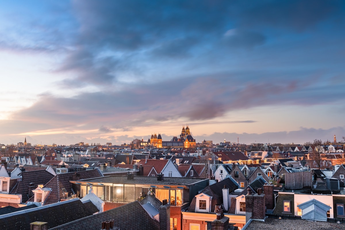 Amsterdam, Netherlands Rooftop View